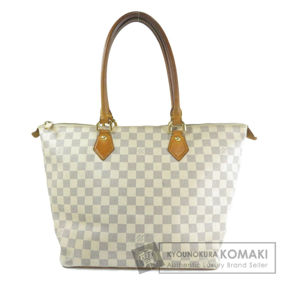 Louis Vuitton Saleya Damier Azur White Tote Bag Canvas